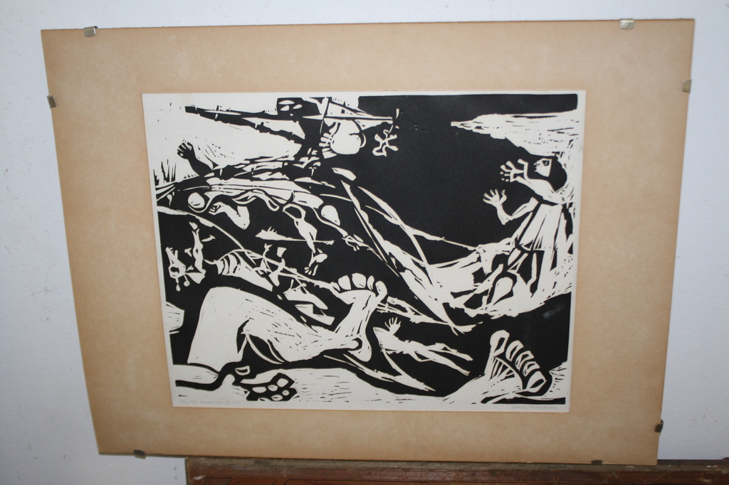 ZONDVLOED 1968 van TIMMERMAN - HOUTSNEDE OPLAGE 10 kopen? Bied vanaf 1!