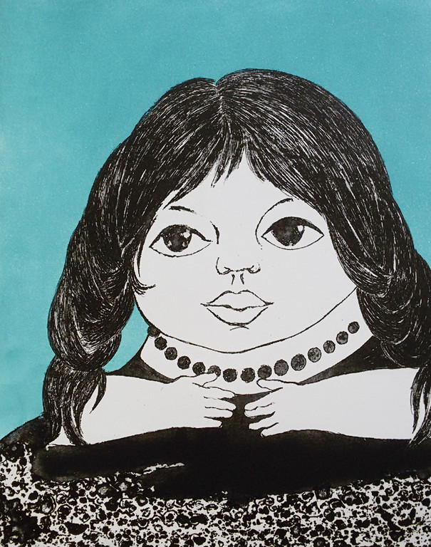 Ans Wortel - Tussen de bodem en de lucht, aquatint ets verkocht voor € 65!