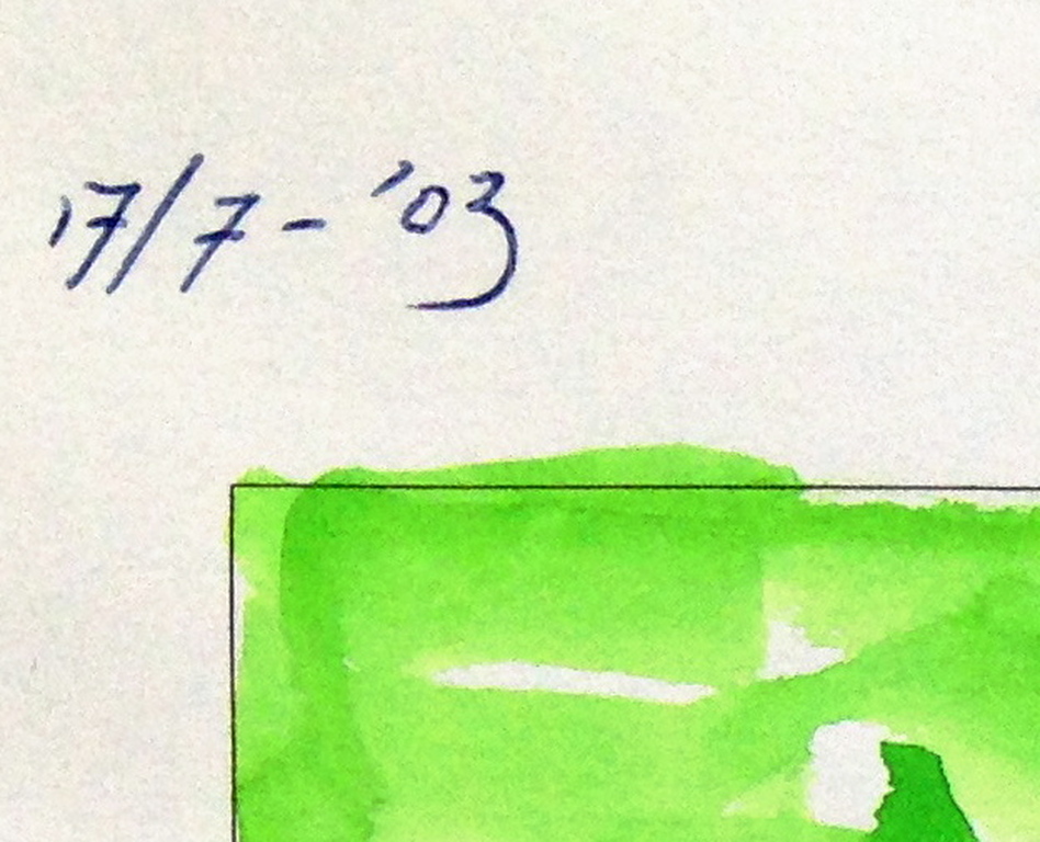 Jan Coolen, Originele aquarel uit juli 2003,  kopen? Bied vanaf 24!