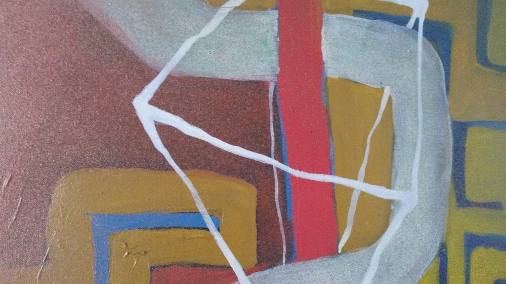 Willemijn Bouman (1956), Abstracte compositie, Acryl op doek, gesigneerd, 1994 kopen? Bied vanaf 25!
