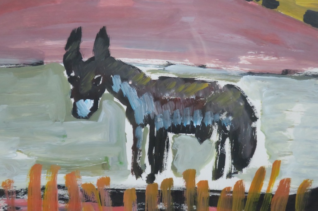 Ruven Levav: Acryl op papier, De ezel - Ingelijst kopen? Bied vanaf 35!