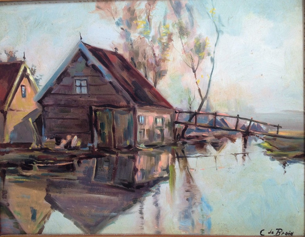 Cornelis de Bruin: Olieverf op paneel, zonder titel kopen? Bied vanaf 1!