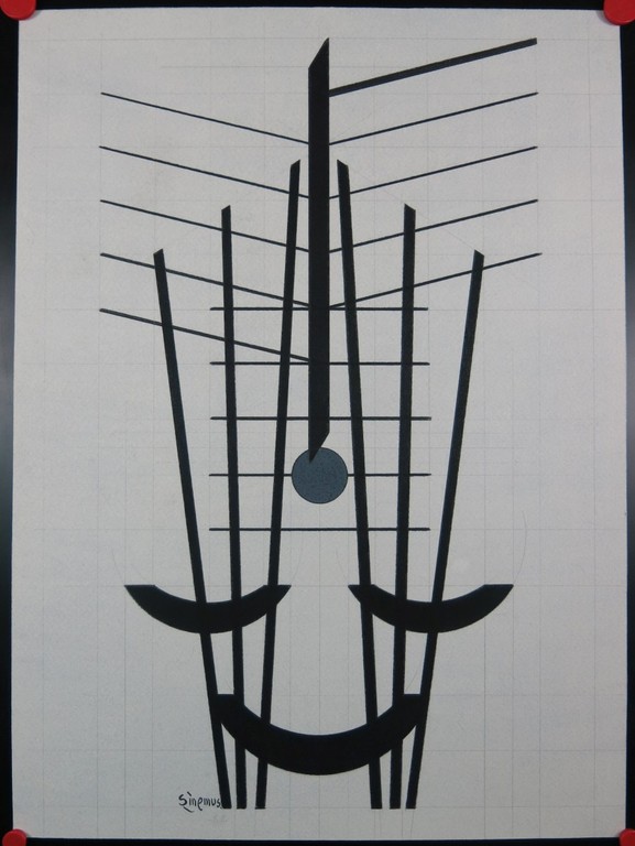 Wim Sinemus: Gouache, Compositie met kwartcirkels  kopen? Bied vanaf 550!