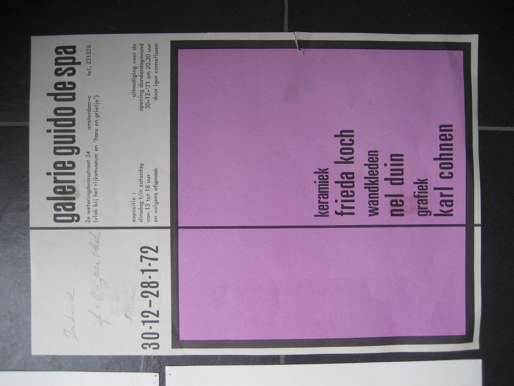 Karl Cohnen(1938 Aken):Linosnede,Gestalte kopen? Bied vanaf 1!
