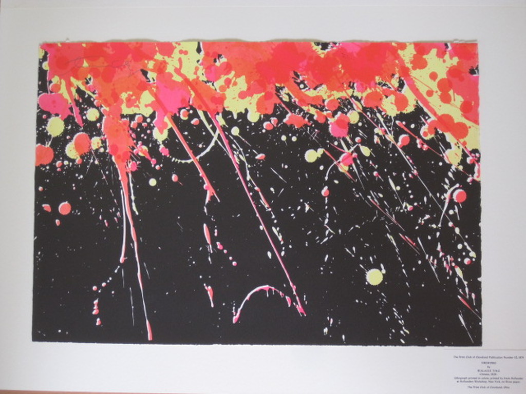 vroege 1974 Walasse Ting (1929-2010) COBRA Litho "Fireworks"  handgesigneerd kopen? Bied vanaf 1!