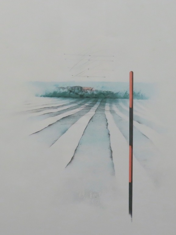 Michael Schmidt-Stein: Litho, Vermessungsstab - Ingelijst kopen? Bied vanaf 20!