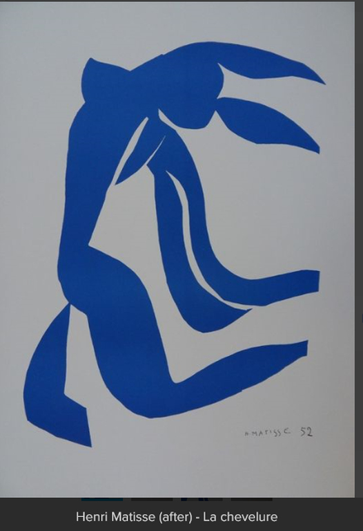 Henri Matisse Litho Ed: 101-200 Titel: La Chevelure 76 x 56 cm verkocht voor € 90!