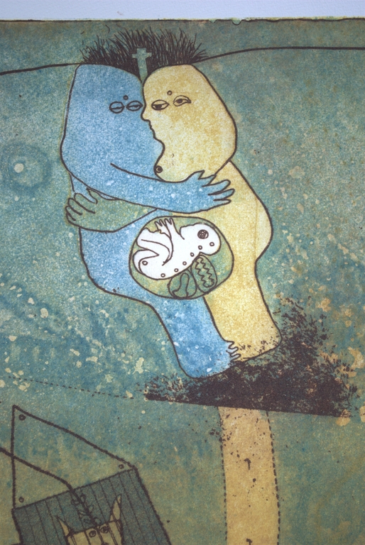 'Yes or No' 1980 - gekleurde ets, oplage 100.  kopen? Bied vanaf 45!