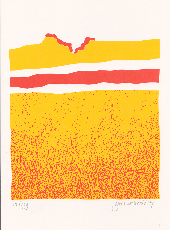 Gerrit Westerveld - Landschap - gesigneerde zeefdruk - 1987 kopen? Bied vanaf 15!