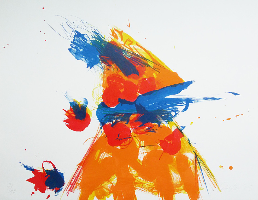 Ger Lataster - Abstracte compositie, litho kopen? Bied vanaf 95!