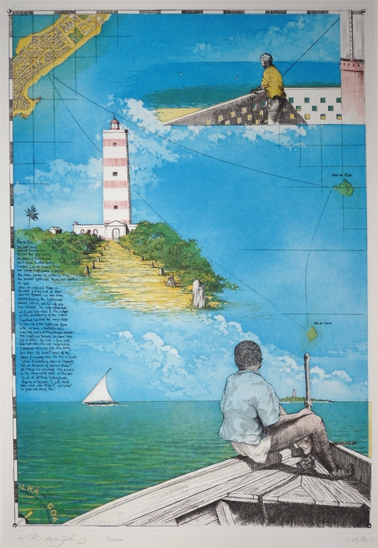 Rolf Weijburg, Kleurets, Ilha de Goa, Rep. de Mozambique verkocht voor € 90!