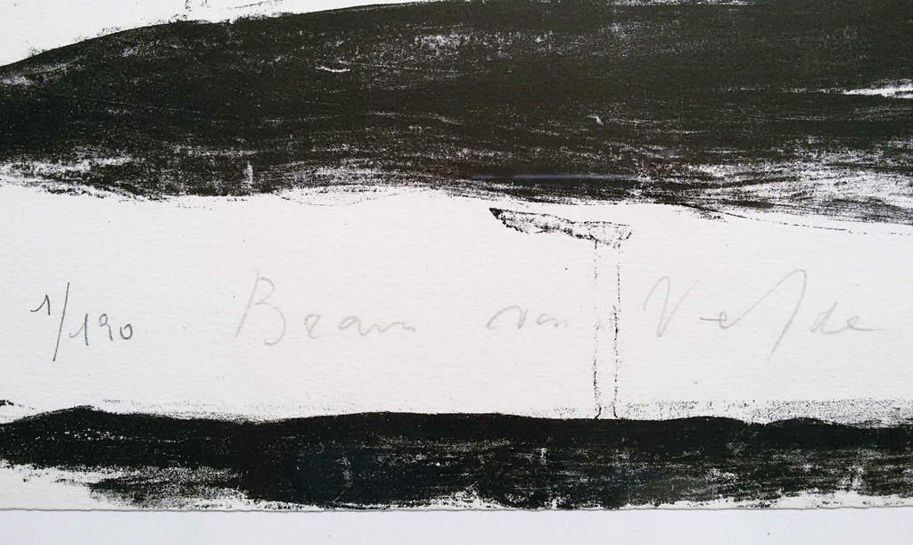 Bram van Velde - Compositie in zwart en wit, litho (ingelijst, eerste druk!) kopen? Bied vanaf 150!