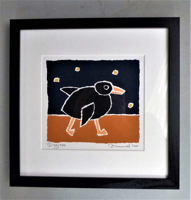 Hans Innemee,Zeefdruk op papier , ingelijst, Titel Duck,Handgesigneerd kopen? Bied vanaf 50!