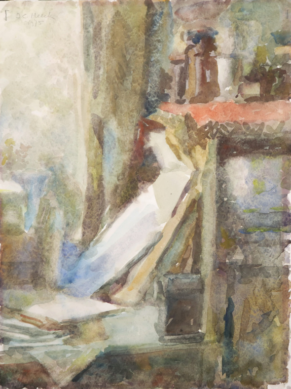 Cor Heeck: Aquarel, Atelierhoek kopen? Bied vanaf 1!