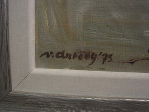 Jan van Anrooy - Jan van Anrooij 1901-1988 "Hoorn afgemeerde boten aan gracht" olieverf gesig kopen? Bied vanaf 1!