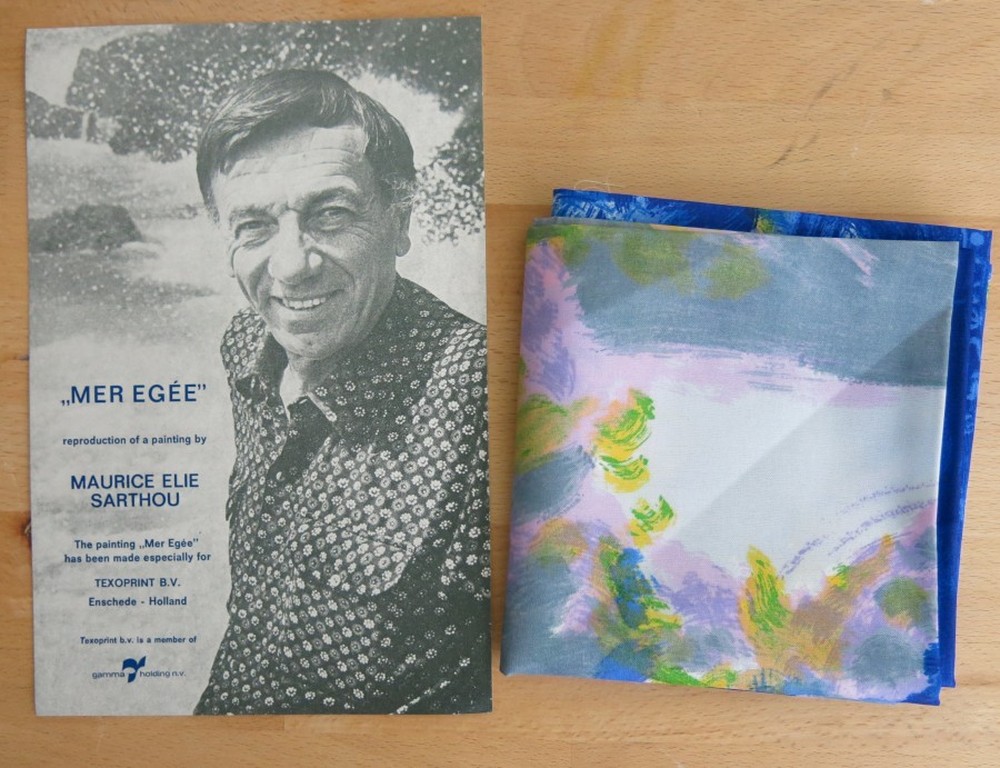 Maurice Elie Sarthou: Zeefdruk op zijde, Mer Egée kopen? Bied vanaf 1!