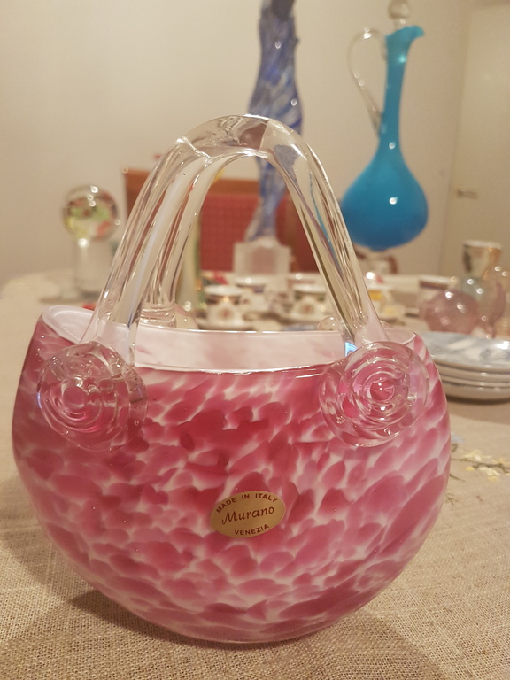 Vaasvormig bag in Murano glas anni 65/75 max-Venezia Italia kopen? Bied vanaf 18!