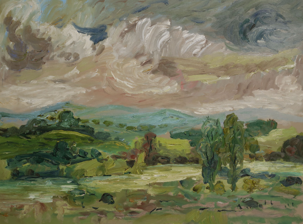 Henk Heideveld: Olieverf op paneel, Iers landschap - Ingelijst kopen? Bied vanaf 100!