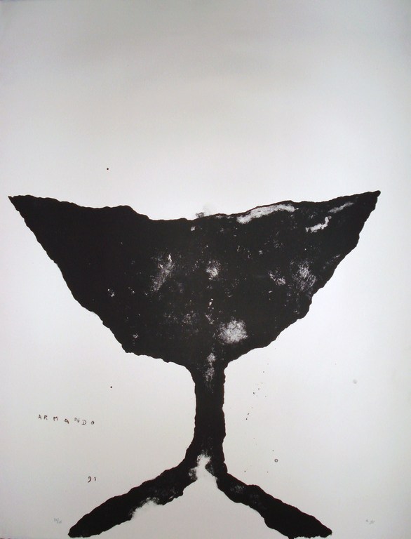 Armando zeer grote litho uit 1991 'Der Kelch' kopen? Bied vanaf 695!