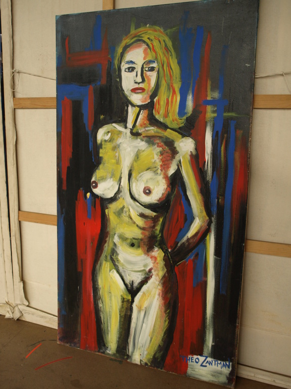 Theo Zantman : Acrylverf op doek – Penney de Jager? – 180 x 100 cm - 1999 kopen? Bied vanaf 325!