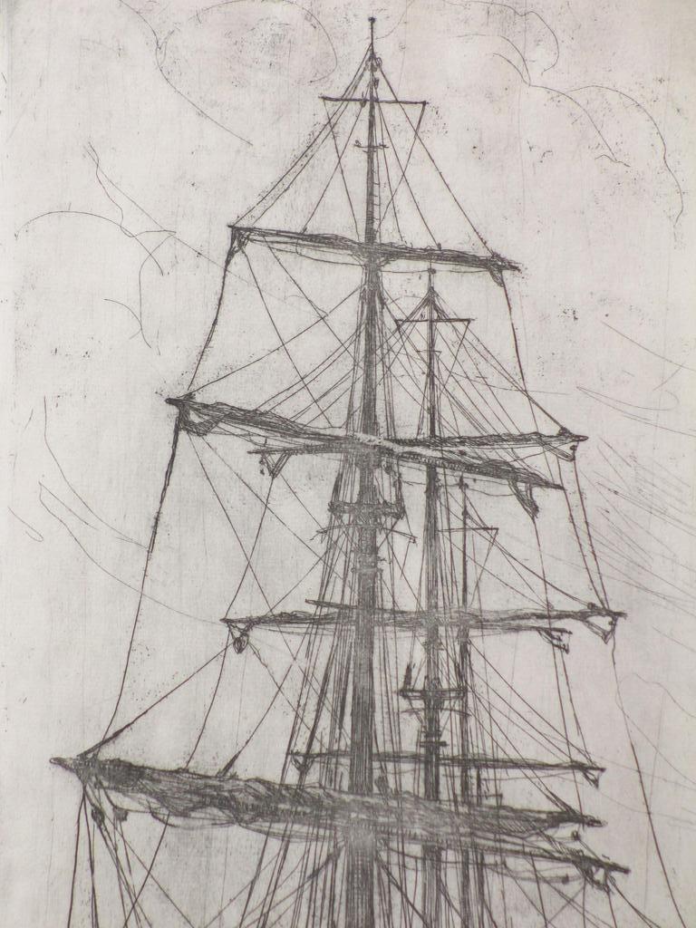 Aart Bijl, Klipper in Rotterdamse haven, Ets kopen? Bied vanaf 75!