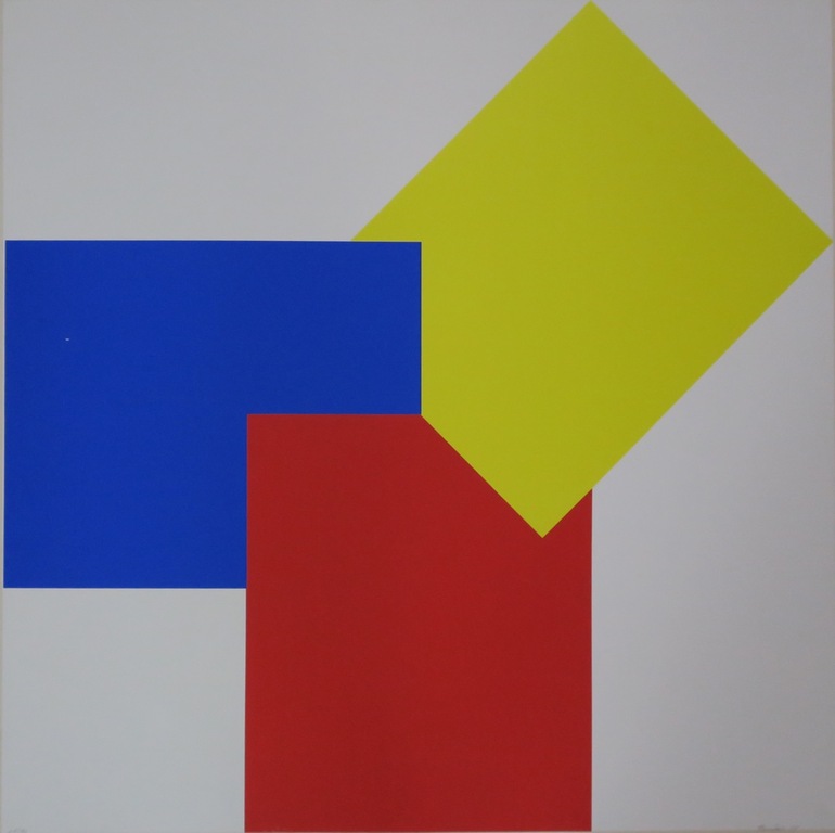 Bob Bonies: Zeefdruk, Geometrische compositie (groot) kopen? Bied vanaf 80!