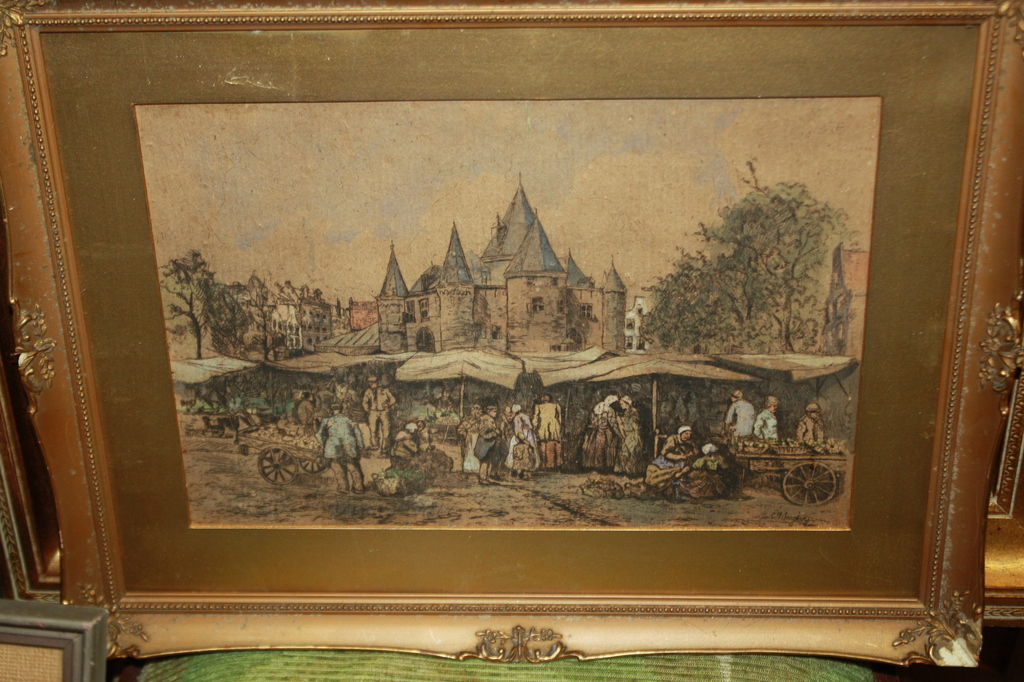 CHRIS PIETER SNIJDERS 1881 - 1943 - MARKT TE ROTTERDAM - bieden vanaf 1 euro kopen? Bied vanaf 1!