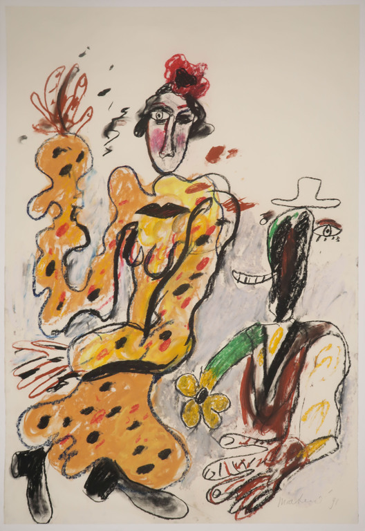 Anton Martineau: Krijttekening, Twee figuren (Groot) kopen? Bied vanaf 135!