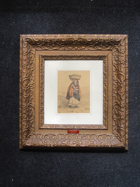 Petrus F Greive 1811-1872 aquarel "visvrouw bij Katwijk" omstreeks 1860 kopen? Bied vanaf 1!