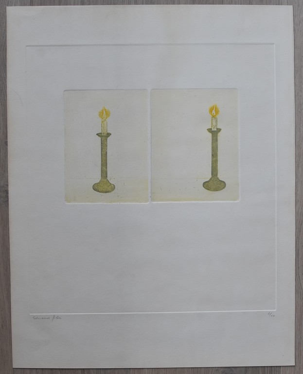 Eduard Flor - Eduard Flor # TWEE KAARSEN # ca. 1970, oplage 60/gesigneerd, mint-- kopen? Bied vanaf 39!