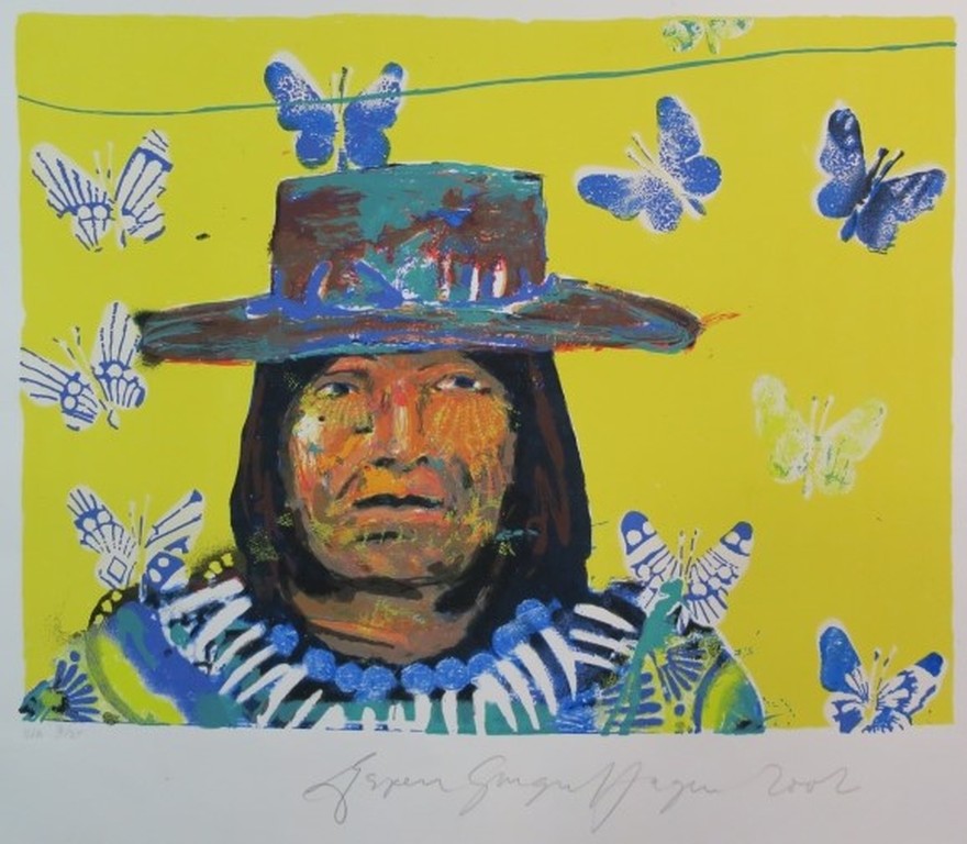 Espen Hagen: Zeefdruk, Indian bolivian III kopen? Bied vanaf 1!