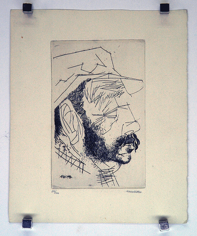 Theo Bitter - Theo Bitter: man met baard - ets  kopen? Bied vanaf 20!