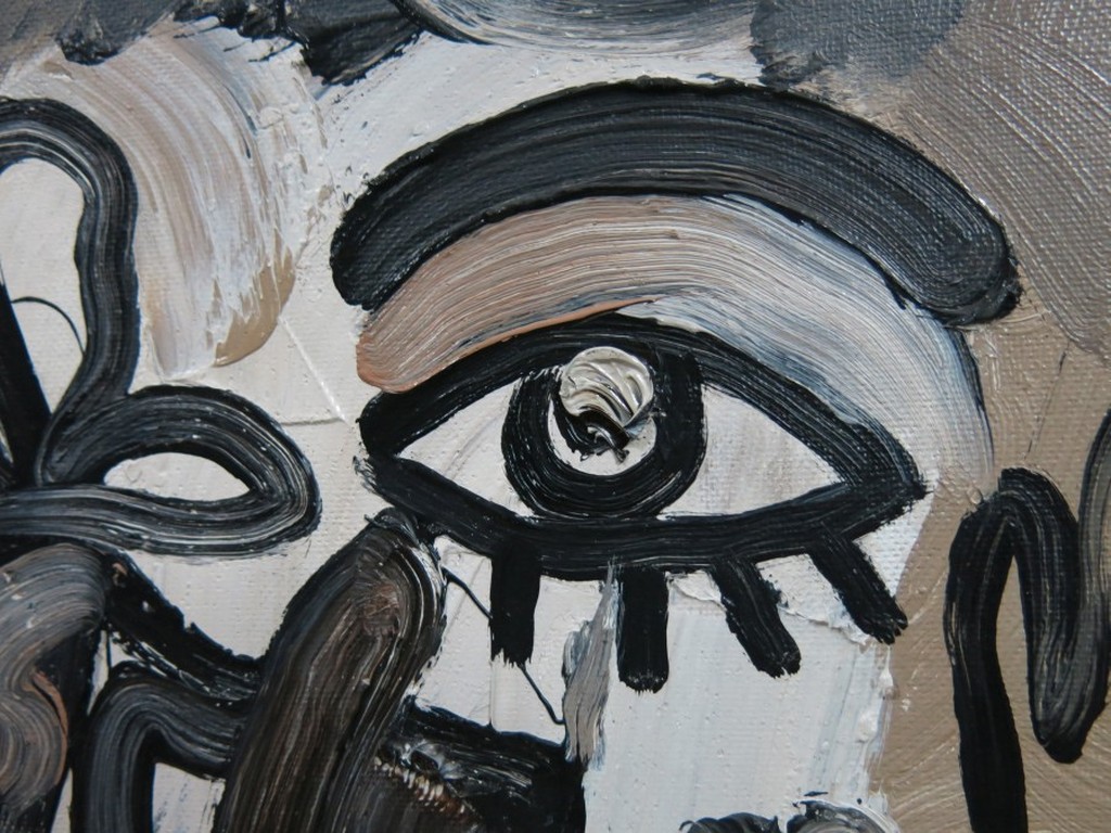 Anton Martineau: Olieverf op canvasboard, Toneelspelers kopen? Bied vanaf 250!