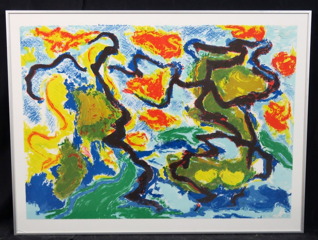 Jan Commandeur: Litho, Z.T. - Ingelijst verkocht voor € 35!