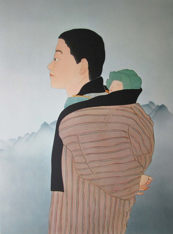 onbekende kunstenaar - father and son - lithografie gesigneerd en genummerd kopen? Bied vanaf 1!