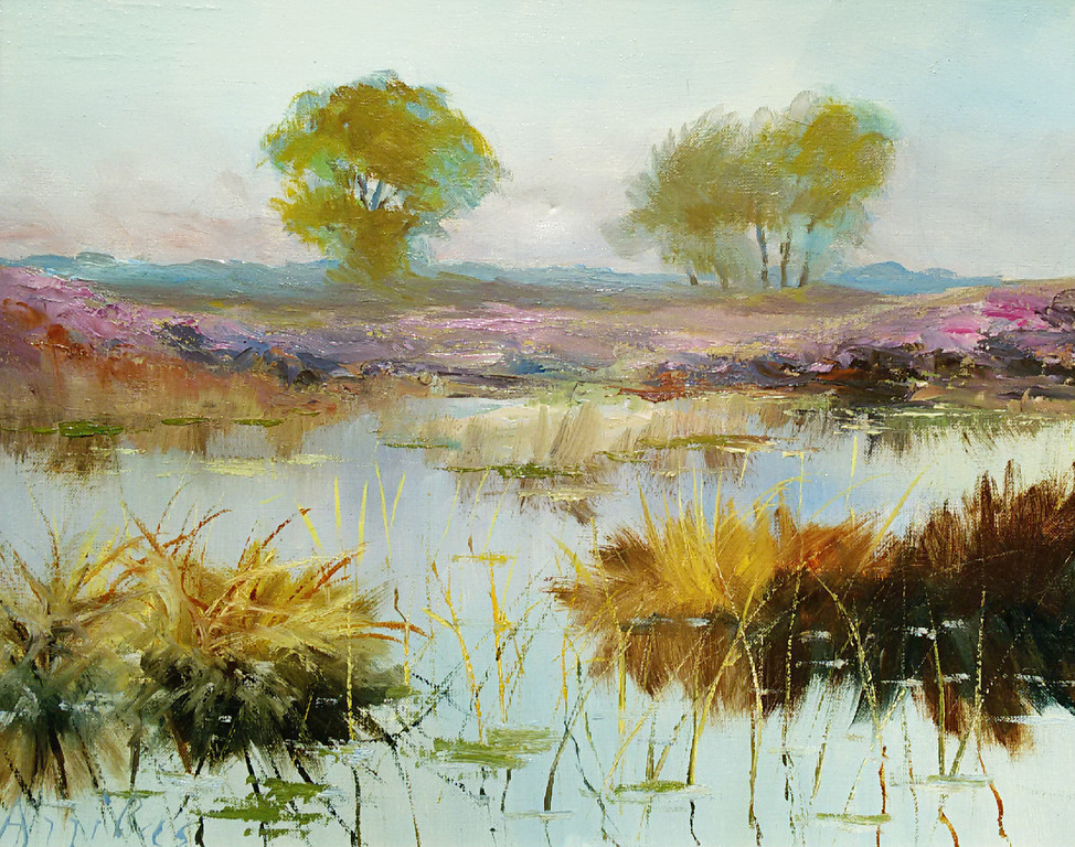 Franse school - Landschap in de lente, olieverf op doek (mooi ingelijst) kopen? Bied vanaf 1!