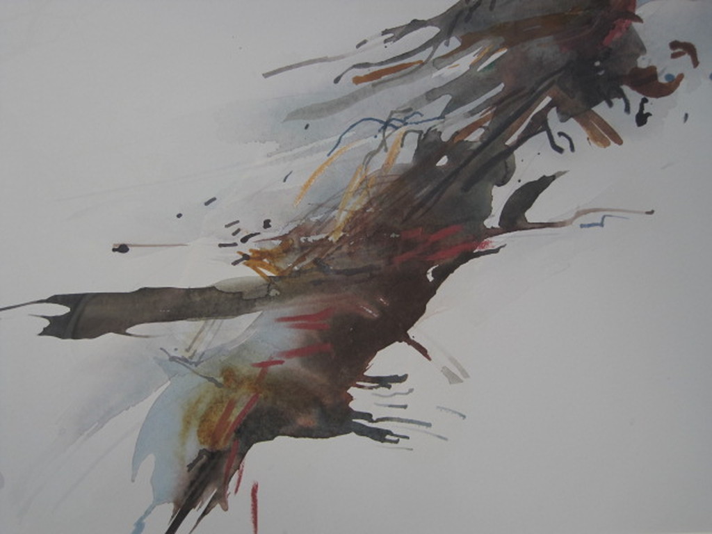 Norman Perryman (1933-) aquarel "Kinetische Compositie" gesigneerd 1988 kopen? Bied vanaf 1!