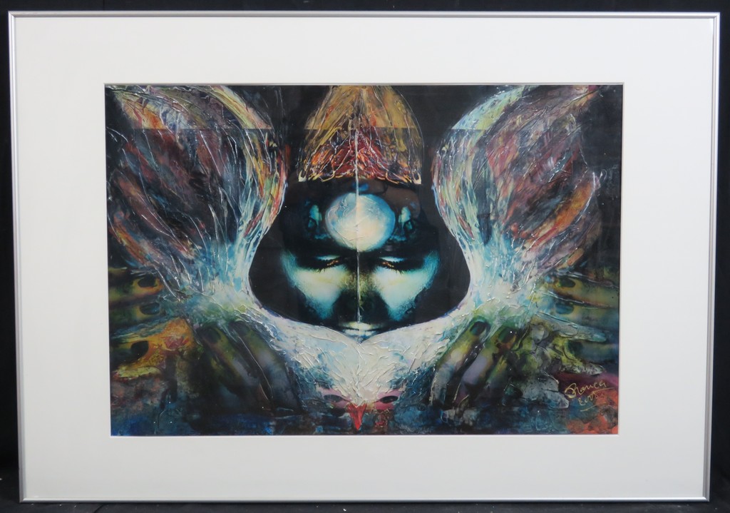 Franca Muller Jabusch: Handbewerkte foto, Beschermengel - Ingelijst kopen? Bied vanaf 35!