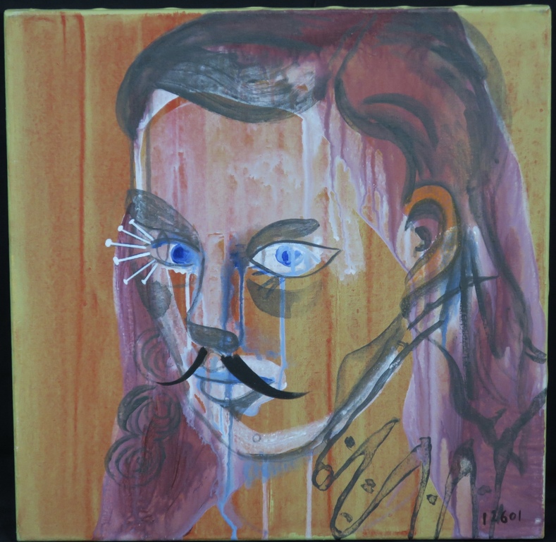 Jan deBruin: Acryl op doek, Vader/Dochter verkocht voor € 40!