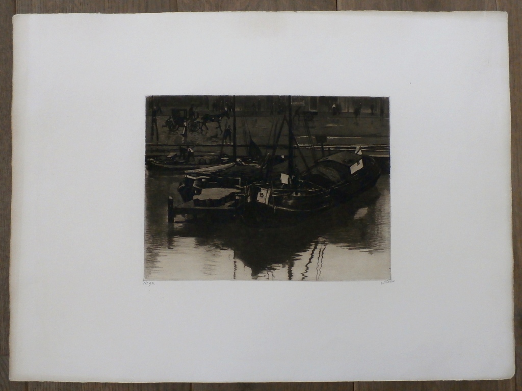 Willem Witsen - ets: Damrak 2 - 1905/1906 kopen? Bied vanaf 395!