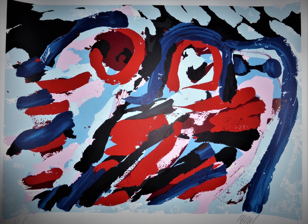 Karel Appel compositie. verkocht voor € 425!