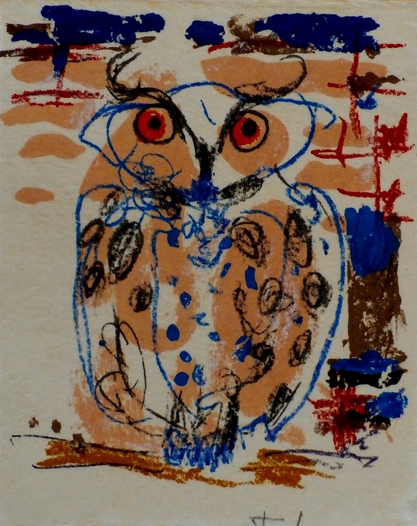 Kees Salentijn - litho: Uil 2 verkocht voor € 55!