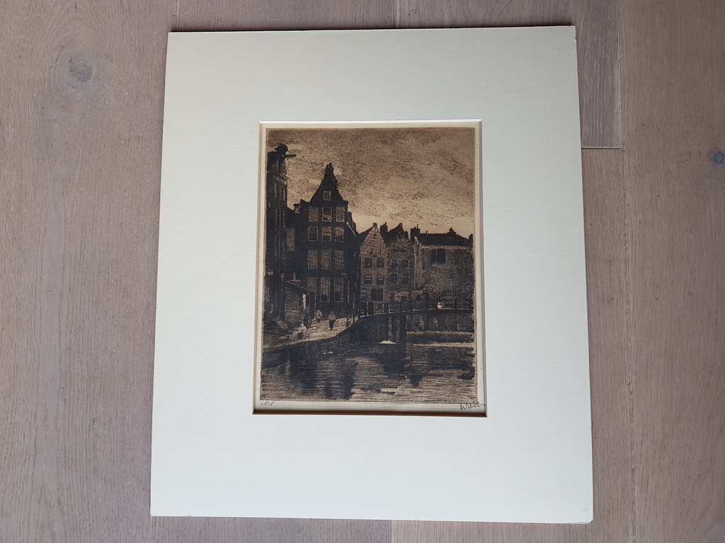 Willem Witsen (1860-1923) - Amsterdamse grachten, ets, handgesigneerd nr. 8 kopen? Bied vanaf 135!
