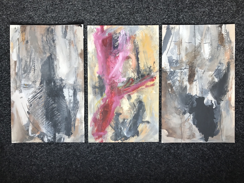 3 x Bernard Gaube gouache 1984 / 1985 kopen? Bied vanaf 1!