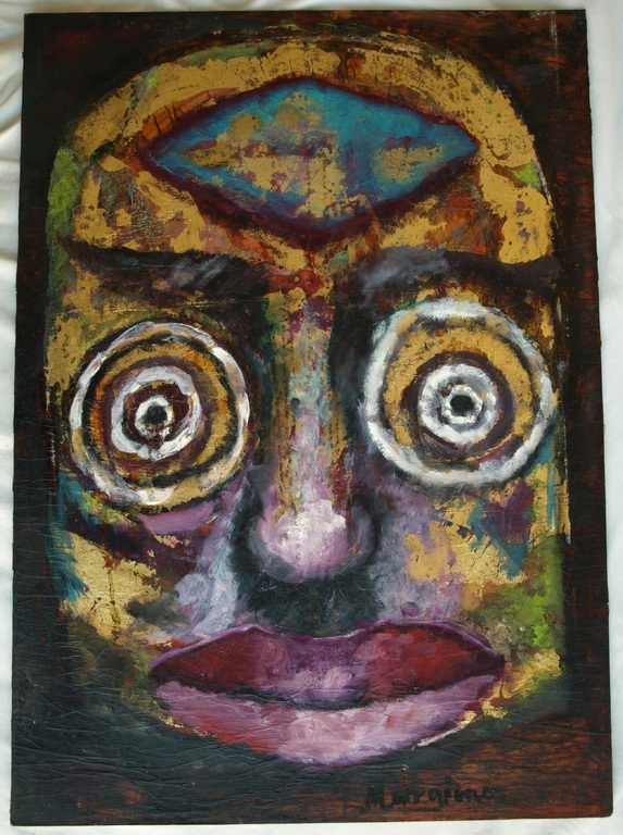 Anina Margiono : Acrylverf op Japans papier , Ogen - gesigneerd kopen? Bied vanaf 25!