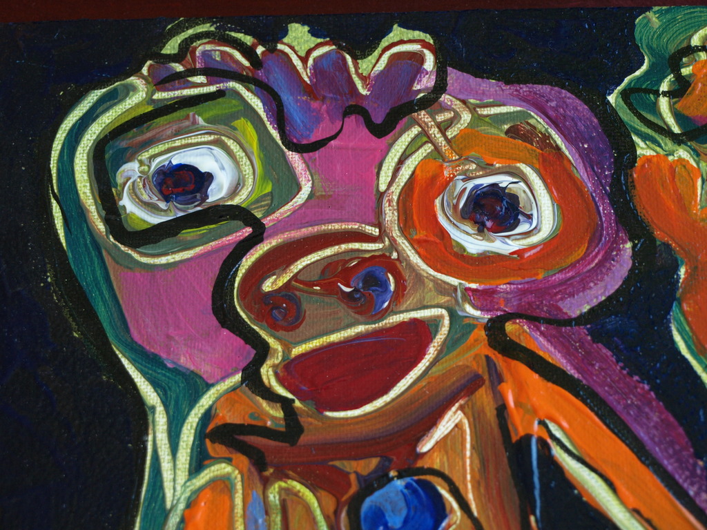 Jasper Banen (1962) : olieverf op board – Vrolijk – gesigneerd & ingelijst –2001 kopen? Bied vanaf 65!