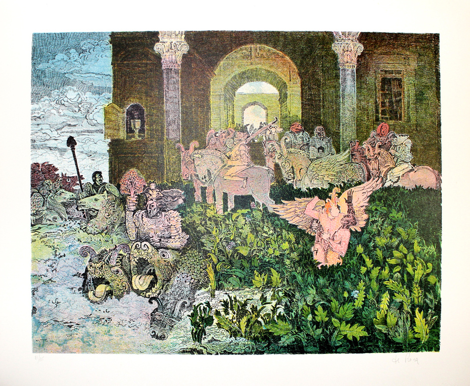 Raffaele de Rosa: Lithografie, Cavaliere II kopen? Bied vanaf 20!