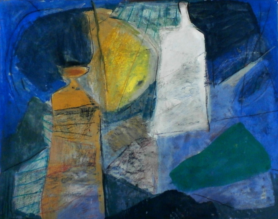 Johan van Reede - Olieverf op papier - "Stilleven" verkocht voor € 75!