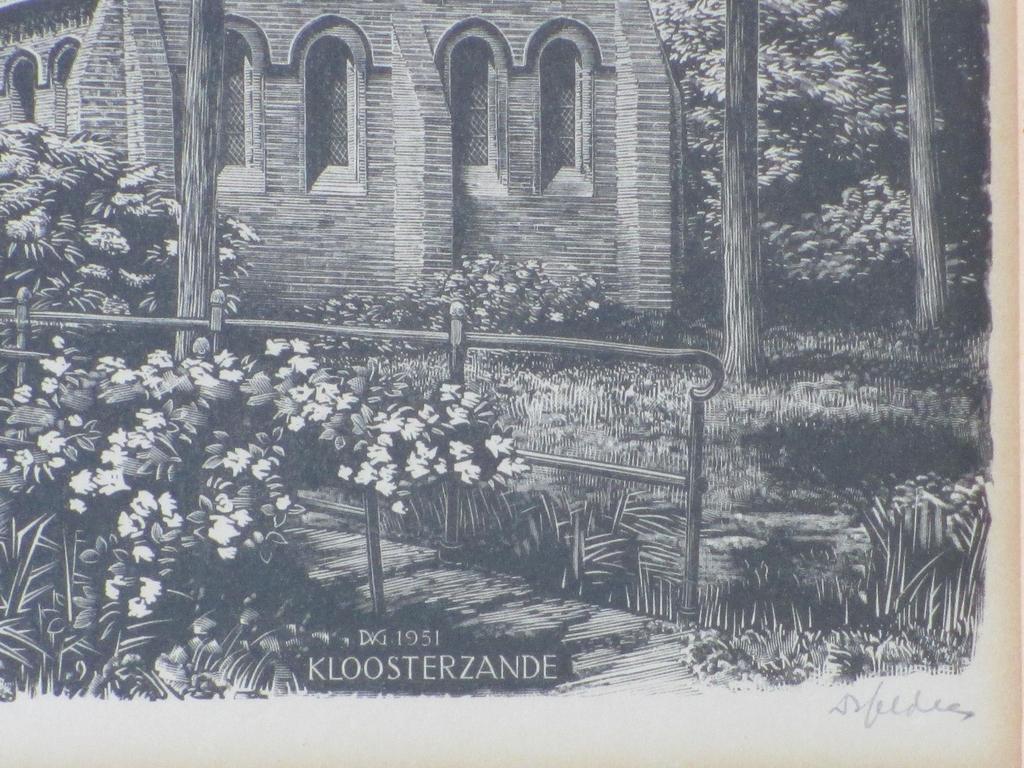 Dirk van Gelder, Kloosterzande, Houtgravure kopen? Bied vanaf 30!