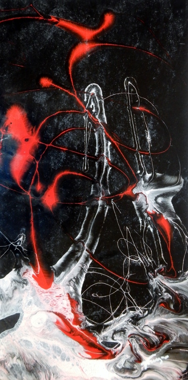 Heinrich Franger (1919-2006) - Lakverf op board - gesigneerd - 1969 verkocht voor € 141!